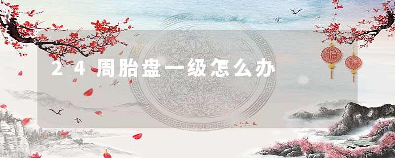 24周胎盘一级怎么办
