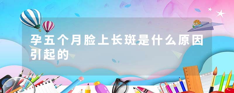 孕五个月脸上长斑是什么原因引起的