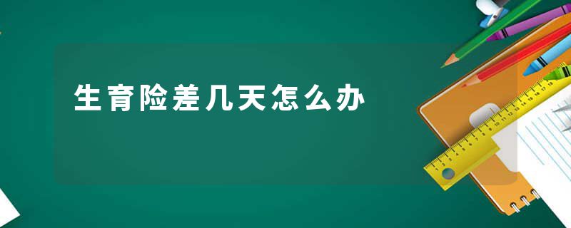 生育险差几天怎么办