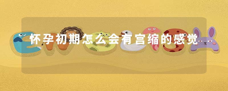 怀孕初期怎么会有宫缩的感觉