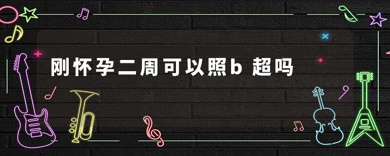 刚怀孕二周可以照b超吗