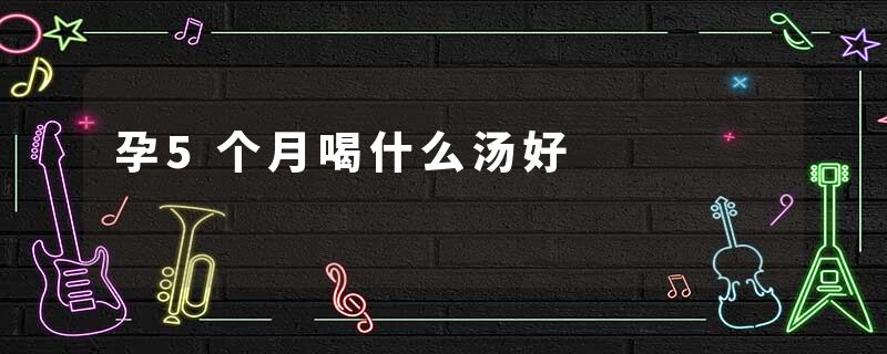 孕5个月喝什么汤好