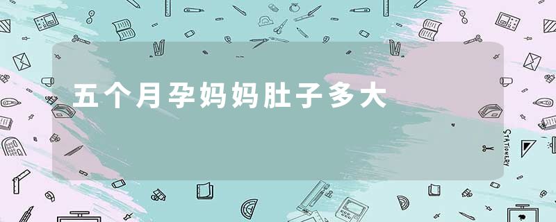五个月孕妈妈肚子多大