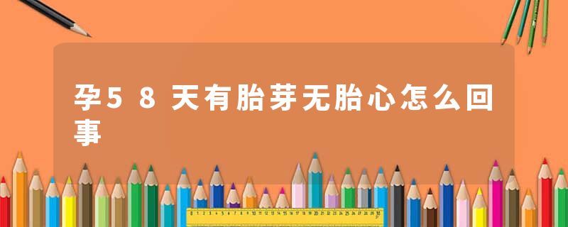 孕58天有胎芽无胎心怎么回事