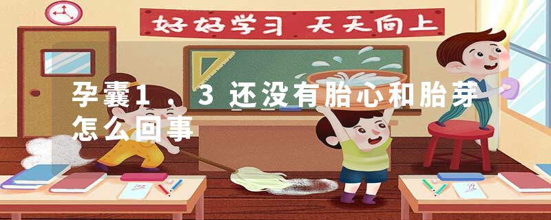 孕囊1.3还没有胎心和胎芽怎么回事