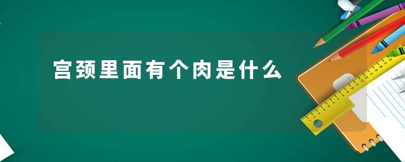 宫颈里面有个肉是什么