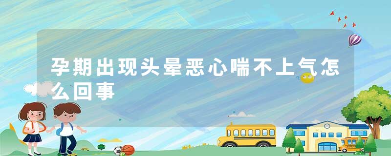 孕期出现头晕恶心喘不上气怎么回事