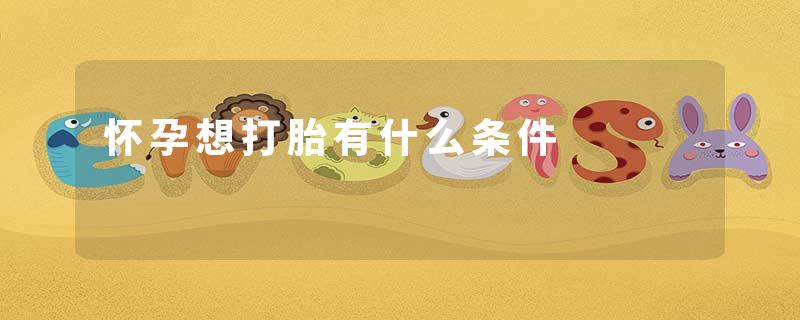 怀孕想打胎有什么条件