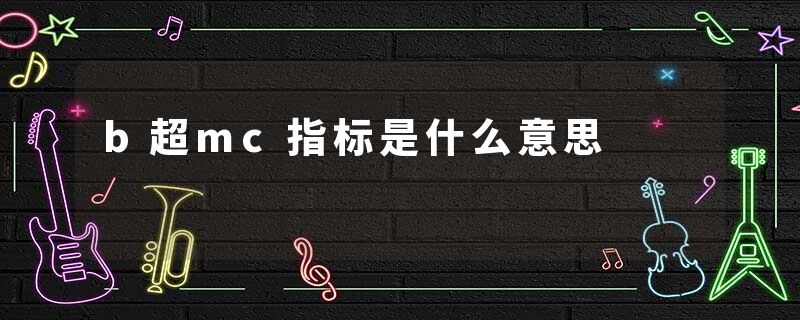 b超mc指标是什么意思