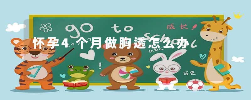 怀孕4个月做胸透怎么办