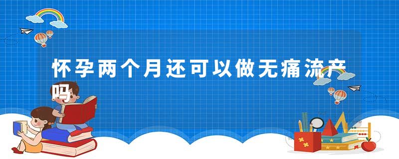 怀孕两个月还可以做无痛流产吗