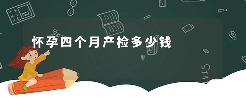 怀孕四个月产检多少钱