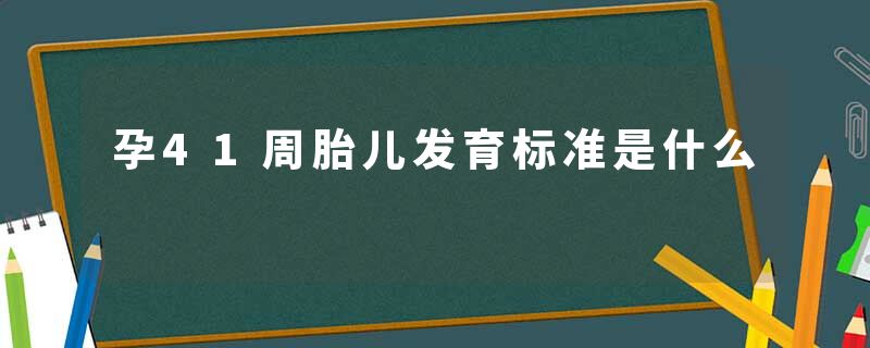 孕41周胎儿发育标准是什么