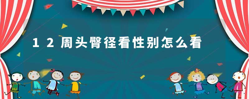 12周头臀径看性别怎么看