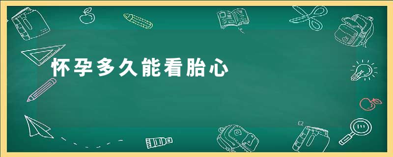 怀孕多久能看胎心