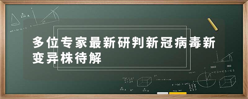 多位专家最新研判新冠病毒新变异株待解
