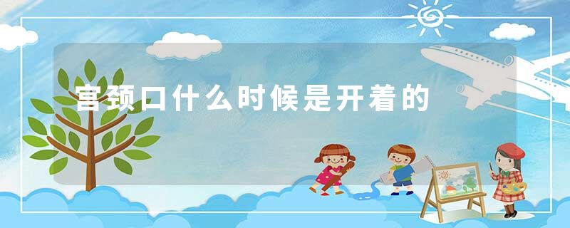 宫颈口什么时候是开着的