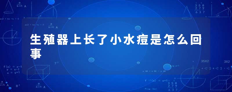 生殖器上长了小水痘是怎么回事
