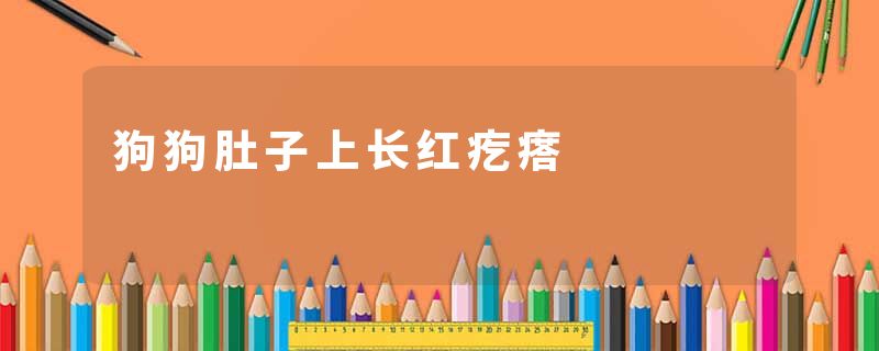 狗狗肚子上长红疙瘩