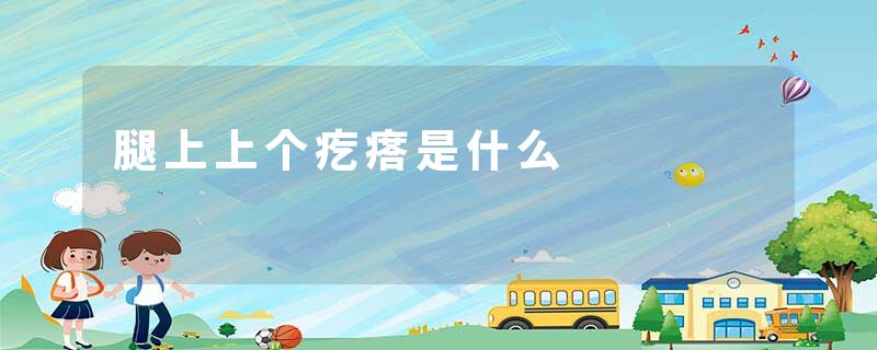 腿上上个疙瘩是什么