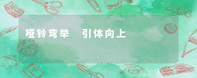 哑铃弯举 引体向上